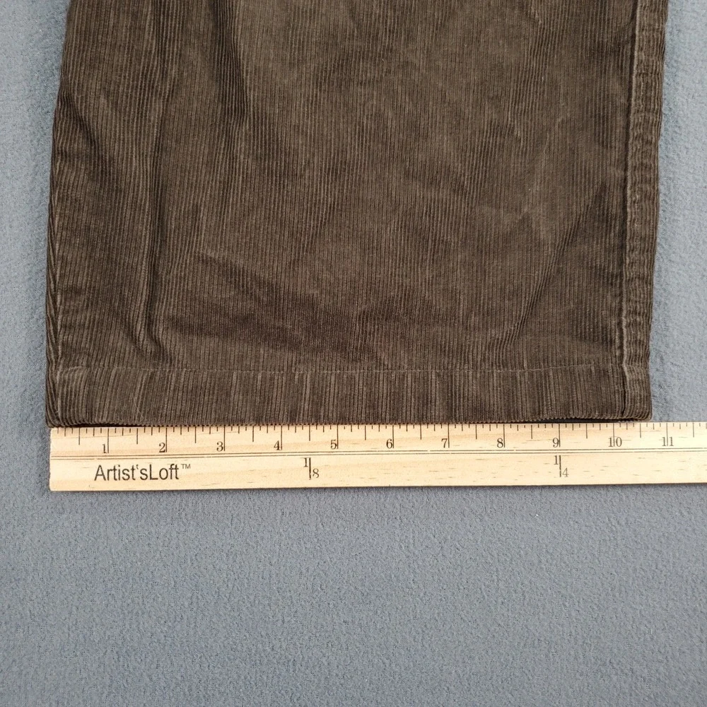 Uniqlo Mens XL Brown Corduroy Utility Fatigue Pants Elastic Waist 321-479822